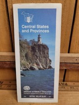 1989 AAA Central States and Provinces Vintage Street Map  - £9.31 GBP