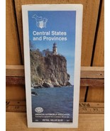 1989 AAA Central States and Provinces Vintage Street Map  - £9.30 GBP
