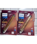 Philips 40W Equivalent T10 Dimmable Edison LED 4.5W Bulb warm white (Set... - $41.14 CAD