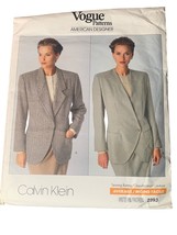 Vogue Patterns Calvin Klein 2393 Womens Jacket Sewing Pattern Sizes 12-14-16 - $11.69