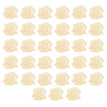 33 Pieces Big Rose Iron On Patches Sew Embroidered Patches Appliques Embellishme - £17.36 GBP