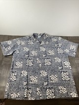 Jade Fashion Shirt Mens XL Blue Short Sleeve Button Up Hawaiian - $12.08