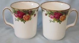 Royal Albert Old Country Roses Ribbed Style Mug 3 7/8&quot;, Pair - £23.21 GBP