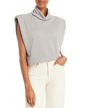 MSRP $48 Aqua Knit Turtleneck Muscle Tee Gray Size XS - $21.78