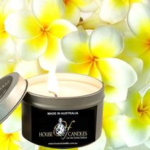 Frangipani Eco Soy Wax Scented Tin Candles, Vegan Friendly, Hand Poured - £12.01 GBP+