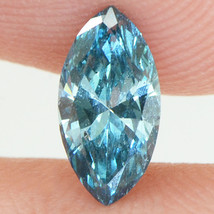 Marquise Diamond Blue Color Certified Loose 0.56 Carat VS2 Enhanced Polished - £523.48 GBP