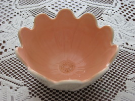 Vitrock Glass-Anchor Hocking Glass-Lotus Blossom Bowl ONLY-Peach-1930&#39;s-USA - $8.50