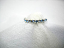 Baby Blue Dazzling Austrian Crystal Stretch Toe Ring Foot Jewelry Feet - £3.61 GBP