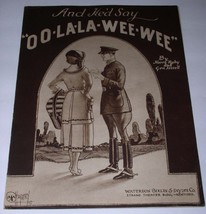 And He&#39;s Say Oo-La-La-Wee-Wee-Sheet Music Vintage 1919 Waterson Berlin &amp;... - £11.98 GBP