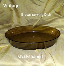 Vintage Glass Oval Shaped Serving Dish - £12.78 GBP