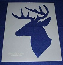 Buck-Deer Head Stencil S-Mylar 14 Mil 17.5&quot;H X 14&quot;W - Painting /Crafts/ Template - £18.90 GBP