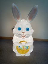 Vintage Blow Mold Lighted Easter Bunny Rabbit  34” Tall Empire - £60.28 GBP