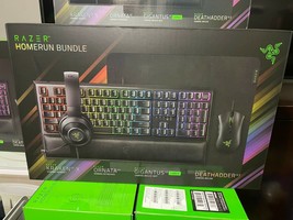 Razer Homerun Gaming Bundle Kraken Headset DeathAdder Mouse Ornata Keybo... - $149.99