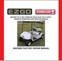 EZGO TXT Fleet Freedom Caddy Electric Golf Carts 1996-2000 Service Repair Manual - £15.66 GBP