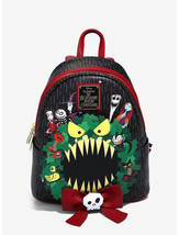 Loungefly Disney Nightmare Before Christmas Wreath and Character Cast Backpack - £120.26 GBP