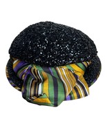 Sally Vielor Vielon Headlines Custom Hat Vintage Handmade Fabric Yellow ... - €51,38 EUR