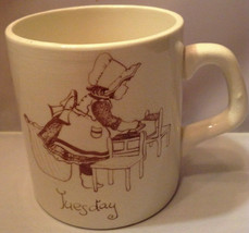 Vintage TUESDAY SunBonnet Baby Mug Cup Royal Crownford Ironstone England 3&quot;x3&quot; - £5.39 GBP