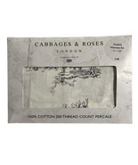 Cabbages &amp; Roses Country Toile Charcoal Standard Pillow Case Pair Cotton... - $31.43