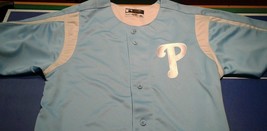 Philadelphia Phillies True Fan MLB Genuine Men&#39;s M Powder Blue Jersey - $30.71