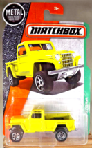 2015 Matchbox 116/125 MBX Explorers JEEP WILLYS 4x4 Yellow w/Chrome 6 Sp Utility - £8.60 GBP