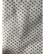 Vintage Cotton Calico Tiny Hearts Reddish brown on white background 3 yards - $27.69