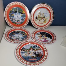 Disneyland Resort Christmas 2007 Collector Metal Plates Set of 4 in Tin ... - $17.82