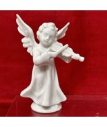 Kunstporzellan Germany Porcelain 3.5&quot; Angel Figurines VTG Playing Violin - $19.75