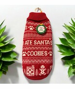 I Ate Santa’s Cookies Pet Dog “ugly” Red Christmas Sweater Holidays Size M - $8.79