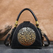 Handmade Embossed Women Bag 2022 New  High Quality Leather Shoulder Bags Leisure - $81.02