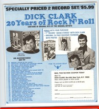 Dick Clark 20 Years Of Rock N Roll Sha Na Na Vintage Flyer Advertising Two Sides - £12.79 GBP
