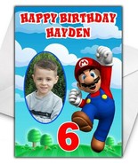 SUPER MARIO Photo Upload Birthday Card - Personalised Disney Birthday Ca... - €4,64 EUR