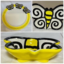 Mainstreet Collection (MSC) Ceramic Hand Painted BEE Set of 3 Serving Dishes - £97.34 GBP