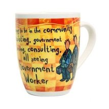 Colorful Porcelain Government Worker Mug - £11.85 GBP