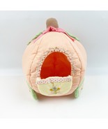 Vintage House of Hatten Pumpkin Carriage Plush Peach Flower Pilja Dot Do... - $39.99