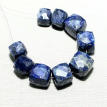 78.30cts Natural Lapis Lazuli Cube Beads Loose Gemstone Size 8mm To 10mm... - £6.71 GBP