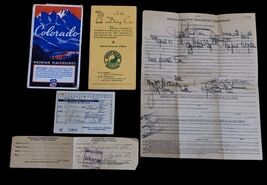 1938 Northern Union Pacific Railroad Line Lot Ticket Redemption Western ... - $91.72