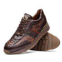 Brescia Washed Classic Calfskin Fashion Sneaker Men's Cognac image 1