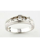 14k Weiss Gold Atemberaubend Einzigartig 0.30 Karat Kanal Set Diamant Eh... - €816,13 EUR