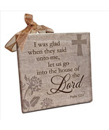 Let Us Go Into the House of the Lord nspirational Christian Plaque 4x4x1 - £7.75 GBP