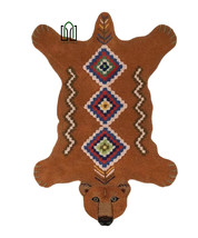Hand Tufted Rug Bear Animal Skin Wall Hanging Handmade Carpet  - £116.68 GBP