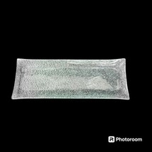 Clear Textured Glass Serving Tray 18.5&#39;&#39; X 7.5&#39;&#39; - £8.31 GBP