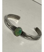 Native American Sterling Silver &amp; Turquoise Bracelet by Yazzie Approx. 6... - $123.70