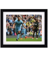 SERGIO AGUERO Football Signature Print - Man City - Signed - Framed - $18.96