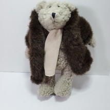 Vintage Boyds Bears Skidoo 10 Inch Plush Bear Faux Fur Coat 1990 Curly S... - £11.19 GBP