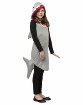 Shark Hoodie Dress Jaws Comical Child Halloween Costume Girls Size Standard - £19.68 GBP