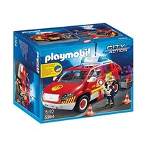 Playmobil 5364 City Action Fire Brigade Chief&#39;s Car with Lights and Sound  - £49.36 GBP