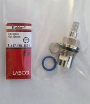 Part S-417-1NL Lasco Kohler Faucet Stem Ceramic-Style, Hot Side Replacement 3821 - $29.00