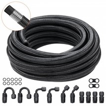 8AN Fuel Line Kit, 20 FT Fuel Hose Kit, 0.43&quot; Nylon Stainless Steel Braided ... - £70.05 GBP