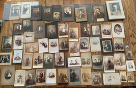 Lot Of 59 Antique Photos Cabinet Cards &amp; More Kansas Missouri Alban Brown Smith - £55.95 GBP