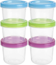 Small Containers With Lids - 6 Sets, 4 Oz Reusable And Leak Proof Salad ... - £18.37 GBP